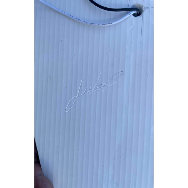 Art Deco Bismarck Palm Wall Sconces in Natural Plaster by Local Artist Julio Jiménez – Pair For Sale - Image 12 of 12