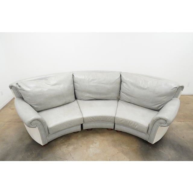 Modern Custom Italian Curved Conversation Sofa For Sale - Image 3 of 16