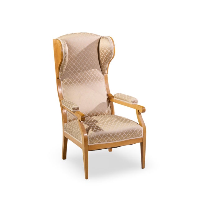 Frits Henningsen Style Swedish Biedermeier Wingback Lounge Chairs - Pair For Sale - Image 12 of 12