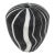 1980's Murano Salviati Optical Glass Object Sculpture, Black and White Striped, Italy For Sale