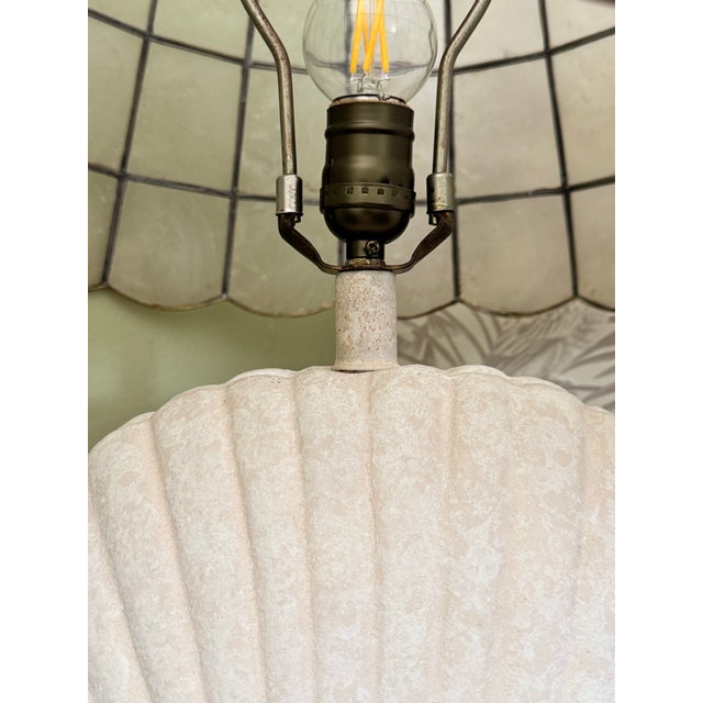 Vintage Nautilus Shell Lamp - Rewired Reshaded For Sale In Miami - Image 6 of 7