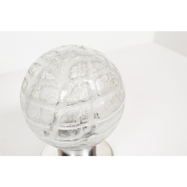 Vintage Chrome Wall Lamps from Doria Leuchten, 1970s, Set of 3 For Sale - Image 4 of 8