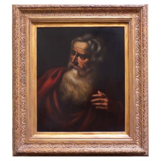 Portrait of Philosopher, Neapolitan School, 2008, Oil on Canvas, Framed For Sale