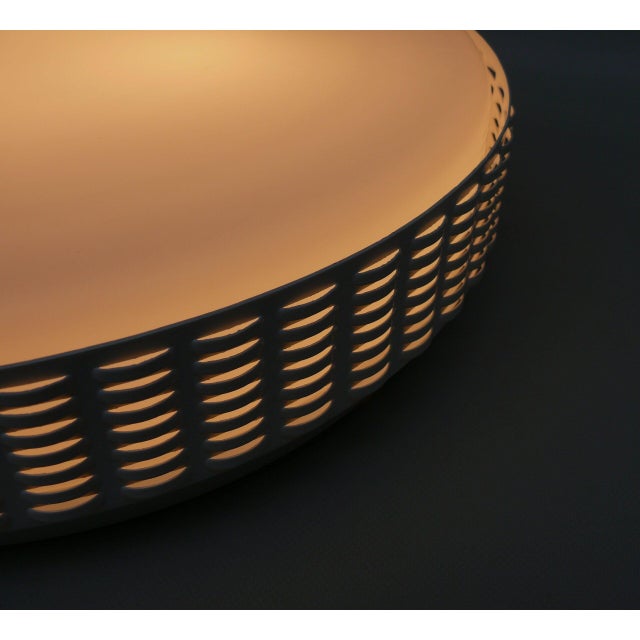 White Vintage German Ceiling Light in Frosted Glass, 1960s For Sale - Image 8 of 18