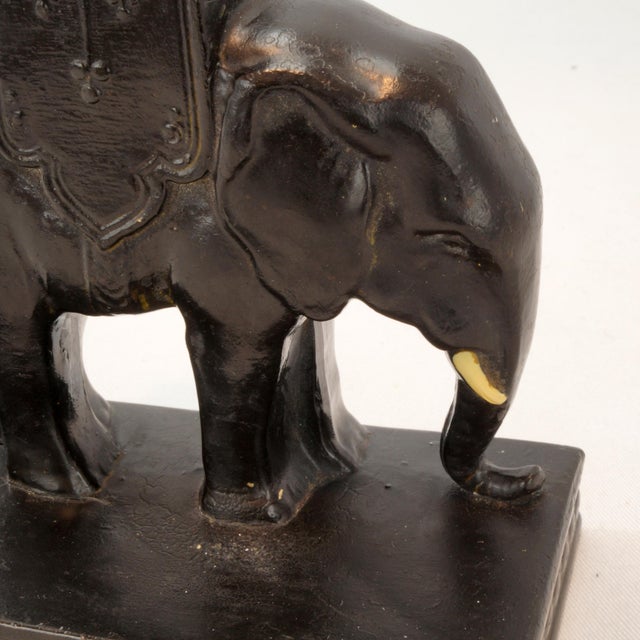 Pair of Ronson Howdah Elephant Bookends 1923 For Sale - Image 11 of 11