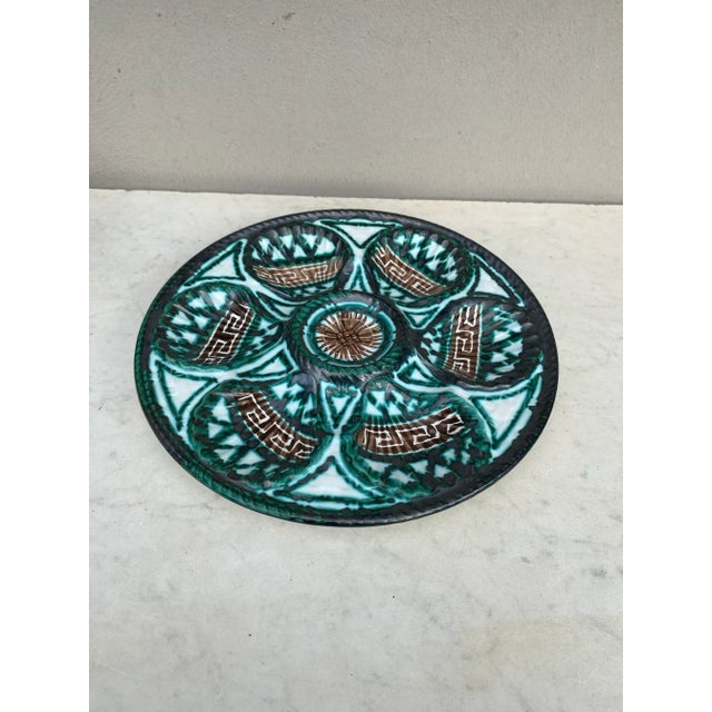 Rare oyster Plate signed Robert Picault. Robert Picault (1919 - 2000) was born in Vincennes, Paris and studied at the...