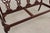 Vintage Carved Mahogany Triple Back Settee Bench For Sale - Image 15 of 15