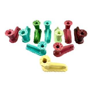 French Vallauris Flower Vase Knife Rests, a Set of Ten For Sale
