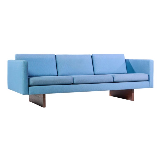 Jens Risom Mid Century Walnut Sofa For Sale