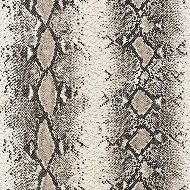Contemporary Sample - Schumacher Snake Charmer Wallpaper in Cinder For Sale - Image 3 of 3