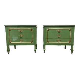 Mid Century French Style John Widdicomb Nightstands - a Pair For Sale