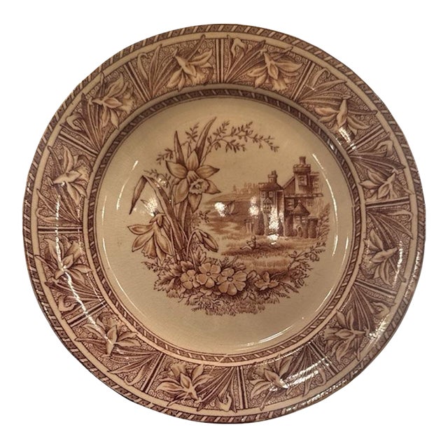 1882 W. H. Grindley ‘Daffodil’ Ironstone 7.5” Salad Plate For Sale