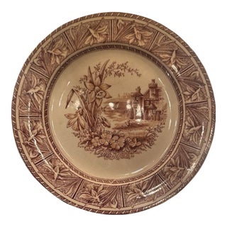 1882 w.h. Grindley ‘Daffodil’ Ironstone 7.5” Salad Plate For Sale