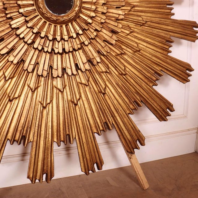 Italian Sunburst Mirrors, 1950s, Set of 2 For Sale - Image 11 of 16