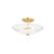 Hudson Valley Lighting Lago 16.25 in. 3 Light Semi Flush in Aged Brass Finish For Sale