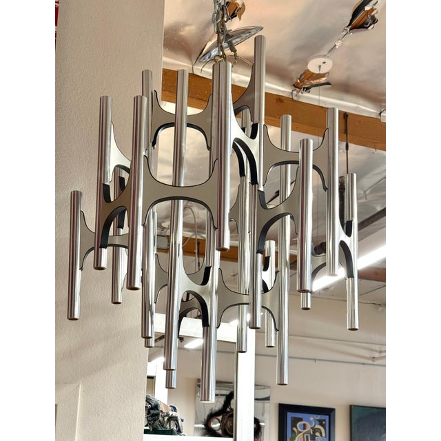 Gaetano Sciolari 1970s Gaetano Sciolari Chandelier For Sale - Image 4 of 12