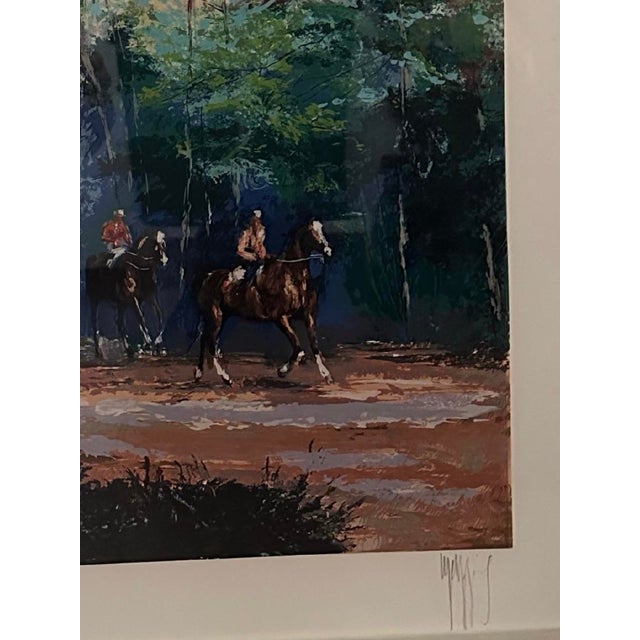 Vintage Mark King "Morning Workout" Equestrian Series, Limited Edition Serigraph Print, Signed, 230/295 For Sale In Los Angeles - Image 6 of 9