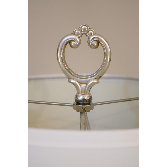 1930s Gilbert Rohde Art Deco Streamline Sterling Silver Crystal Glass Rods Table Lamp For Sale - Image 9 of 12