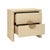 Contemporary Matthew Izzo Home Ezra Natural Grasscloth Side Table With Cerused Oak Handles For Sale - Image 3 of 5
