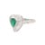 Not Yet Made - Made To Order Emerald Diamond Heart Shape Wedding Ring in 18kt Solid White Gold Size 7 For Sale - Image 5 of 7