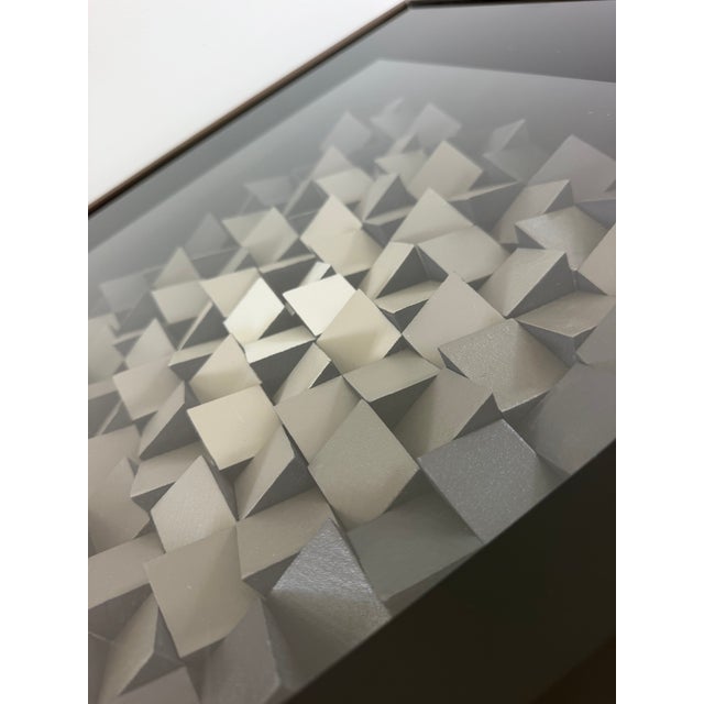 Cícero Silva Brazilian 3d Geometric “Colors” Dimensional Wood Assemblage For Sale - Image 4 of 7