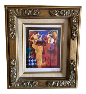 1980s Postmodern Figurative Seriolithograph After Charles Lee, Framed