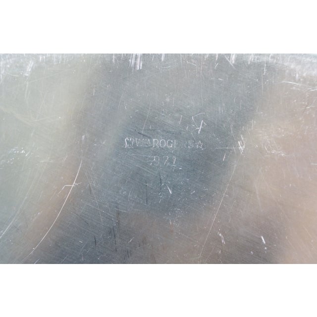 Silver Vintage Round Scalloped Silverplate Serving Platters Bar Vanity Trays 10" to 16" - 7pcs For Sale - Image 8 of 17