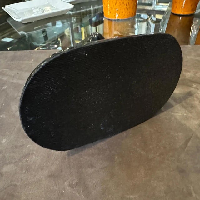 Mid-Century Modern 1950s Mid-Century Modern Ceramic and Black Glass Italian Smoking Set For Sale - Image 3 of 11