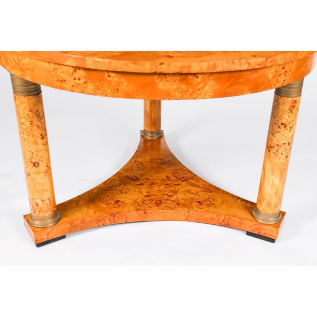 Wood Antique Biedermeier Revival Coffee Table in Burr Elm, 1900s For Sale - Image 7 of 12