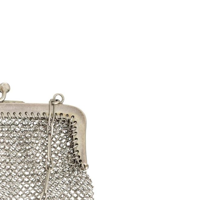 19th Century Silver Mesh Bag For Sale - Image 4 of 6