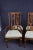 6 Weiman Italian Style Carved Walnut Dining Chairs, pierced carved high backs, cream upholstered seats, over tapered legs,...