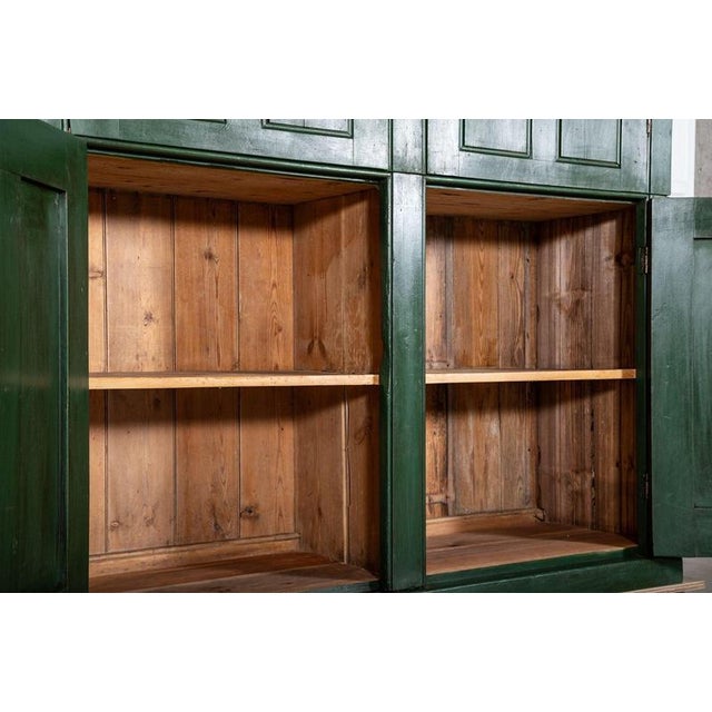 Large 19th Century English Painted Pine Housekeeper's Cupboard, 1880s For Sale - Image 14 of 16