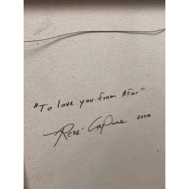 René Capone “To Love You From Afar” Original Painting, Signed, Circa 2000 For Sale - Image 11 of 12
