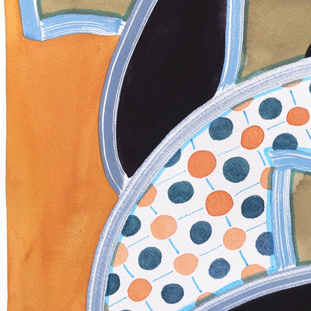 Untitled (Ppr487) - Colorful Warm Tone Abstract Mixed Media Original Artwork by Max Manning For Sale - Image 4 of 7