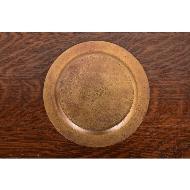 Early 20th Century Tiffany Studios New York Bronze Doré Charger Plate or Tray For Sale - Image 5 of 7