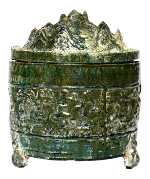 Han Dynasty Glazed Hill Jar