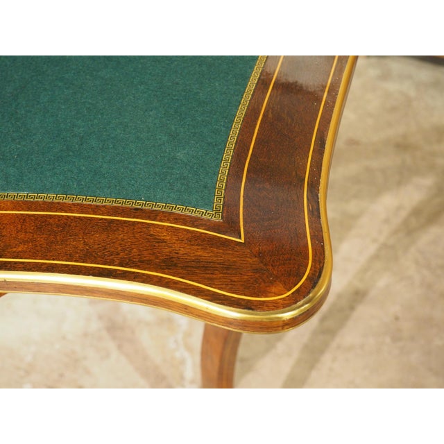 19th Century French Louis XV Style Rosewood Marquetry Console and Game Table For Sale - Image 17 of 18
