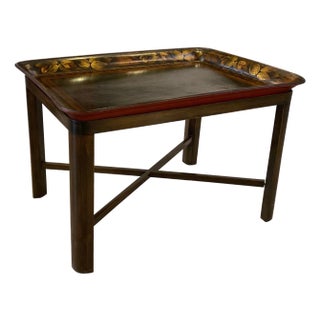 Antique 19 Century English Papier-mâché Tray Table For Sale