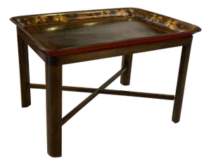 Antique 19 Century English Papier-mâché Tray Table