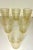 Gorgeous Murano set of 6 glasses by Striulli Vert d’Arte. Designed with Bullicante and Avertina (controlled bubbles and...