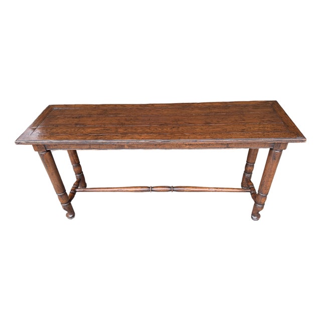 Guy Chaddock Melrose Collection Country English Plank-Top Console Table For Sale