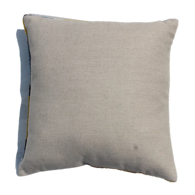 Contemporary Silk Velvet Ikat Bohemian Pillow For Sale - Image 9 of 10