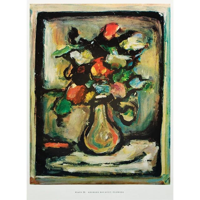 Green 1950s After Georges Rouault "Flowers", First Edition Swiss Full-Color Print For Sale - Image 8 of 9