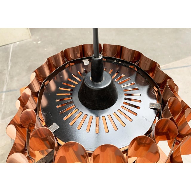 Mid-Century Modern Swiss Copper Type 810 Pendant Lamp by Hans Zender for Temde For Sale - Image 14 of 18