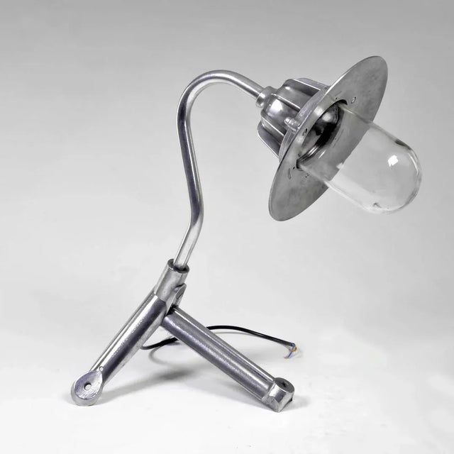 Aluminum Corner Outdoor and Indoor Wall Light with Clear Glass Shade, 1960s For Sale - Image 3 of 9