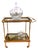 Vintage Neoclassical Empire Serving Trolley in Brass with Removable Tray, 1950s For Sale