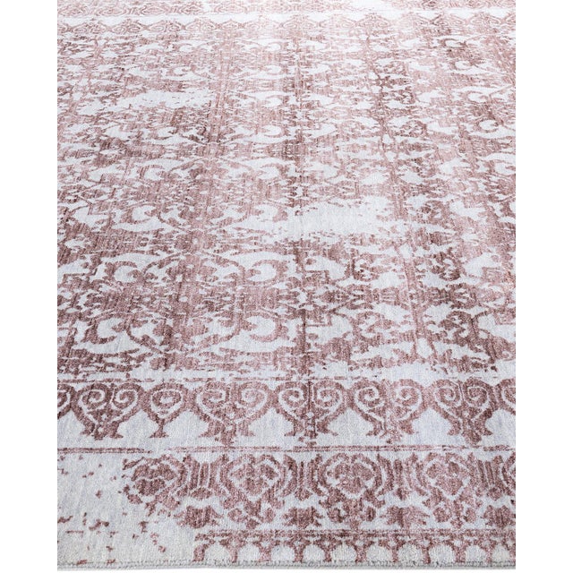 Solo Rugs Ikat, One-of-a-Kind Hand-Knotted Area Rug - Gray, 8' 1" x 10' 0" For Sale - Image 4 of 8