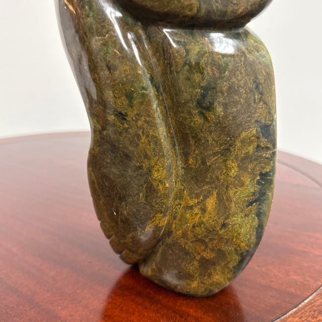 African Hand-Carved Polished Stone Abstract Figure Sculpture For Sale - Image 11 of 12