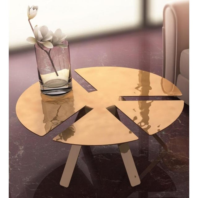 Contemporary Pace Round Coffee Table in Powder-Coated Aluminum by Altreforme For Sale - Image 3 of 8