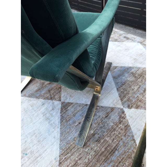 Metal 1970s In the Style of Milo Baughman MCM Lounge Chair For Sale - Image 7 of 9